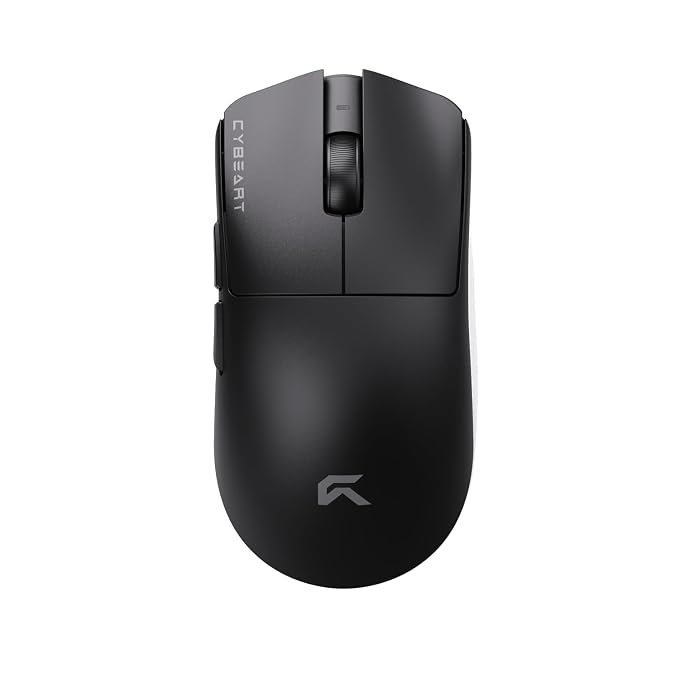 Cybeart | Artemis 52g Ultra-Light Wireless Gaming Mouse | Dual 300mA Hyperswap™ Battery | 24,000 DPI | 1K Polling Rate | 80M Kailh Switches | Tri Mode (Black)