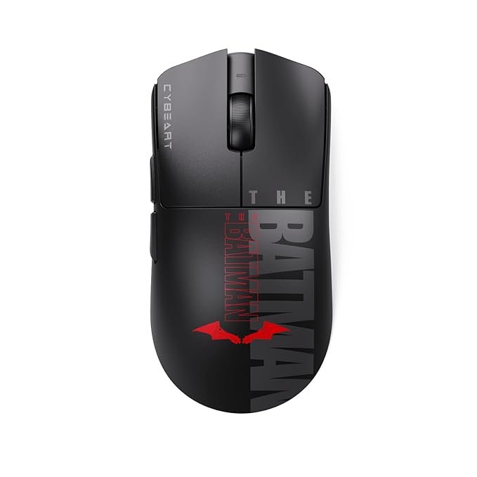 Cybeart | Artemis - The Batman 52g Ultra-Light Wireless Gaming Mouse | Dual 300mA Hyperswap™ Battery | 24,000 DPI | 1K Polling Rate | 80M Kailh Switches | Tri Mode