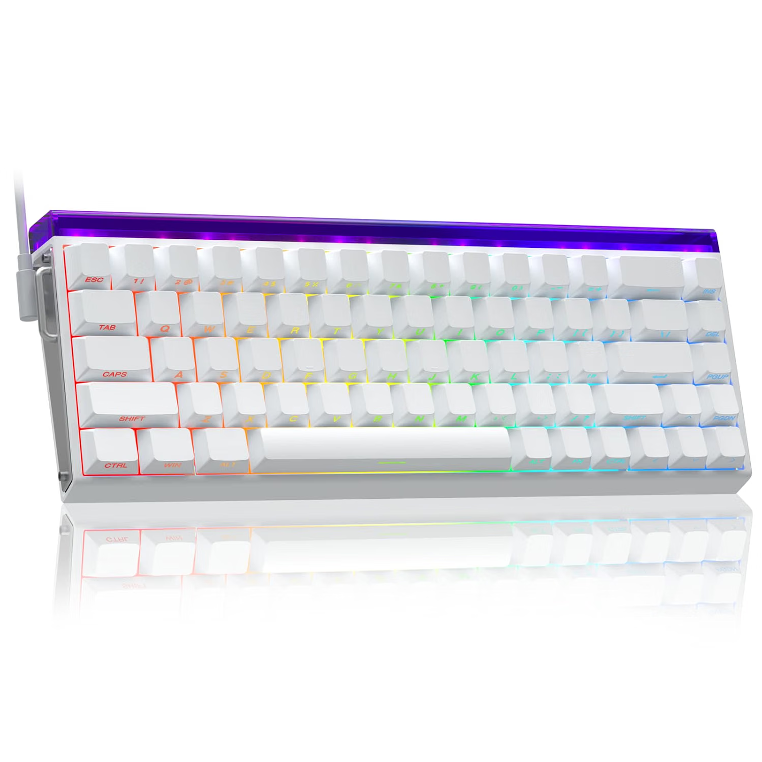 AULA Hero 68 HE 60% Gaming Keyboard Wired, Hall Effect Magnetic Switch Keyboard with Adjustable Actuation, Fast Trigger Mode, 8K Hz Polling Rate, 0.125ms Latency,Side Printed PBT Keycaps, RGB Backlit