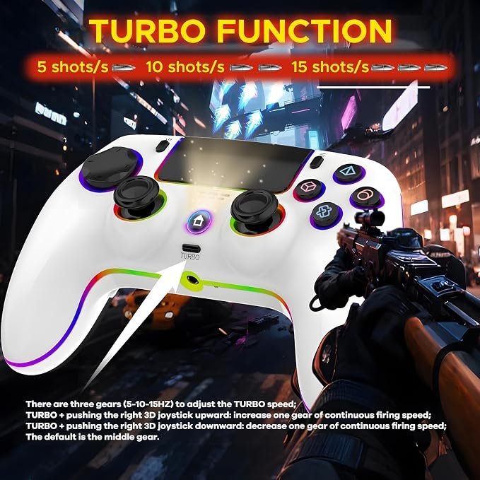 Ant Esports PowerStrikePS5 Wireless Gaming Controller for PC,Steam Deck,Android,iOS &macOS|Hall Effect Joysticks&Triggers|Bluetooth 5.0|Dual Vibration|Turbo & Macro Buttons|Touchpad|3.5mm Audio Jack